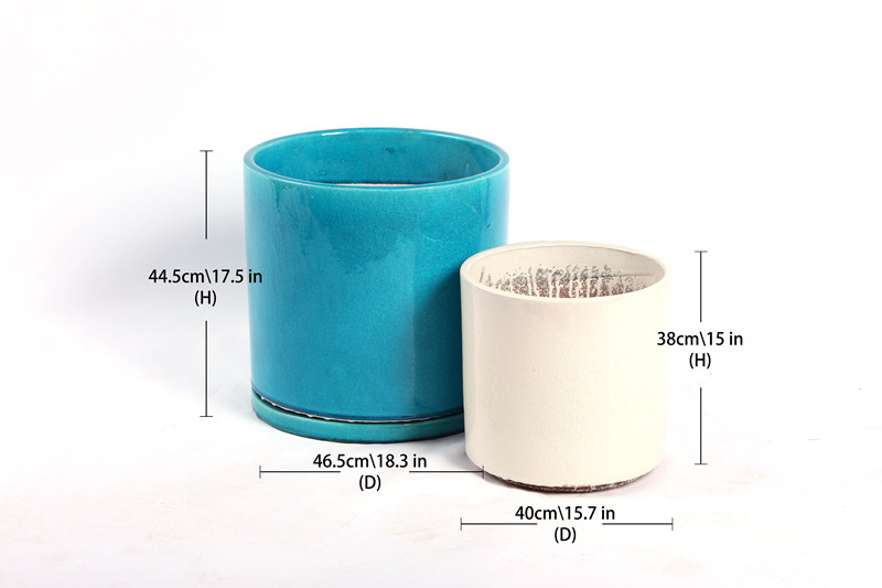 Custom Flower Pot Small Planter Blue Ceramic Planters Pot Balcony And